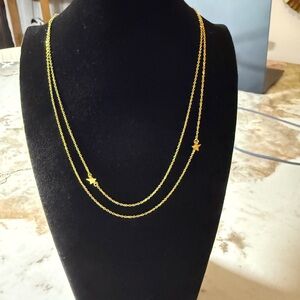 Jennifer Zeuner Gold Star‎ Double Necklace